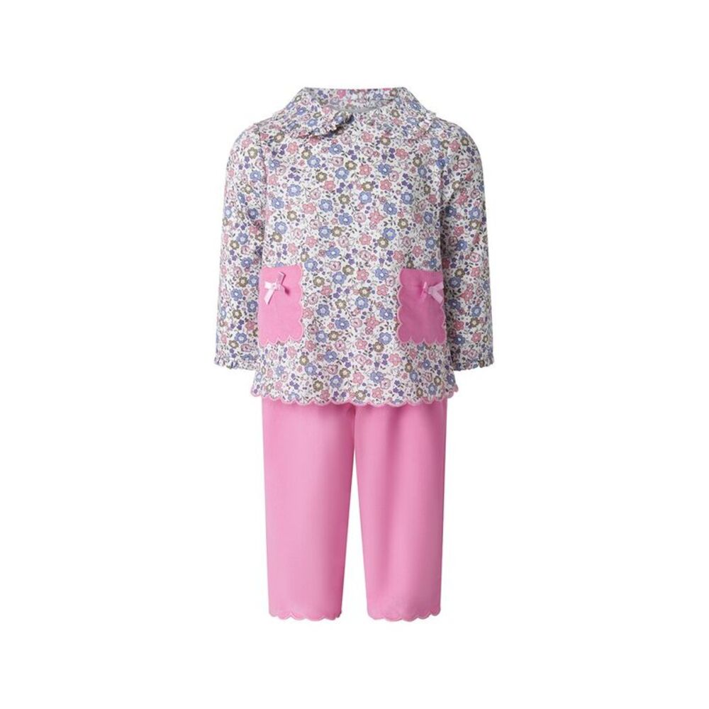 Rachel Riley Girls  2Pc Floral Trouser & Top Set, Pink